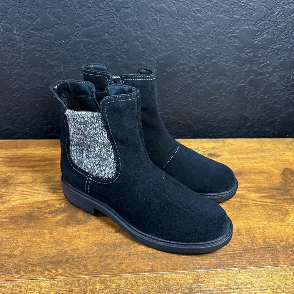 Clarks Opal Sky Black Suede Ankle Boots Women 7.5 UK 5 EU 38